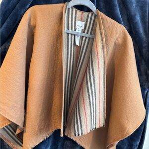 Burberry Tan and Striped Women's Cape